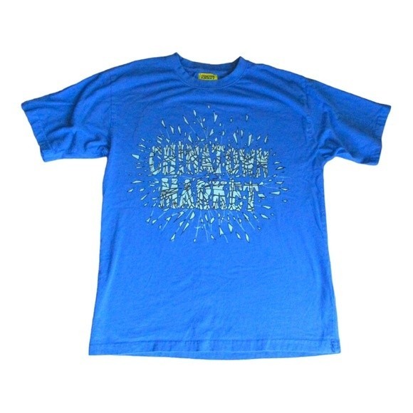 Chinatown Market T-shirt  Blue Shatter Graphic - Picture 1 of 4